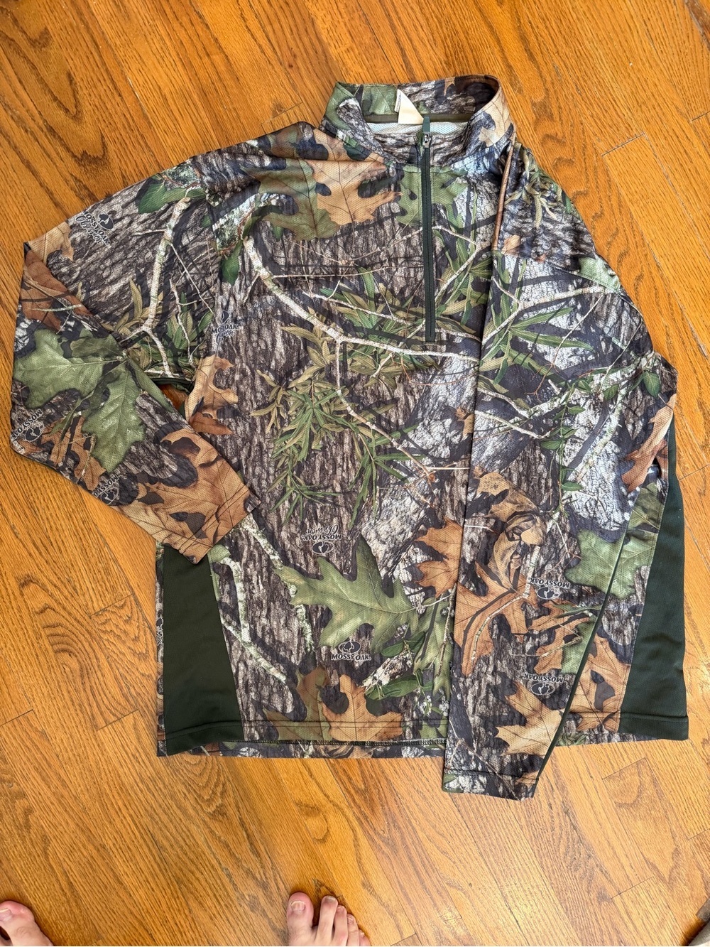 RedHead Men's Camo Quarter-Zip Pullover - Green/Brown/Black